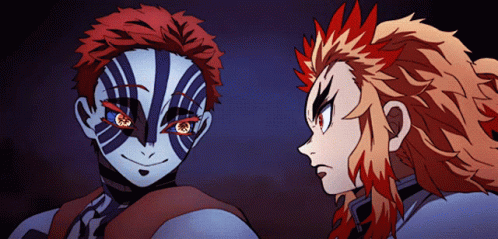 Rengoku Vs Akaza Talking GIF