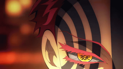 Rengoku Vs Akaza Yellow Eyed GIF