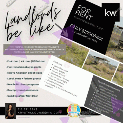 Renovated Studio For Rent Flyer GIF