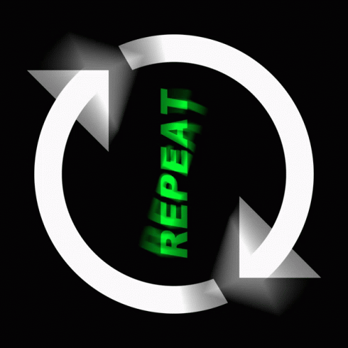Repeat Word in Circle on Black