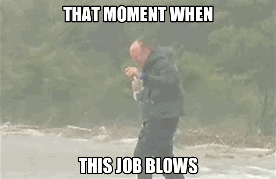 Reporter Inside Hurricane GIF