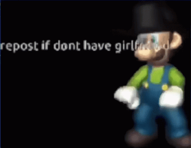 Repost If Don't Have Girlfriend Luigi Dancing GIF