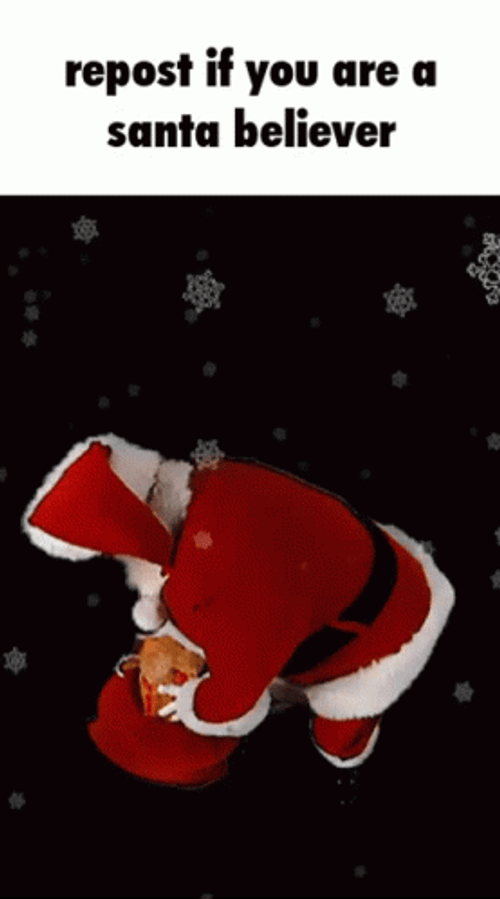 Repost If You're Santa Claus Believer GIF 