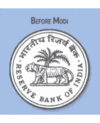 Reserve Bank of India Logo with Tiger and Palm Tree