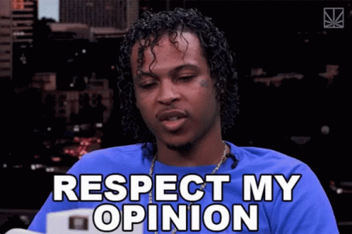 Respect My Opinion Thats Like Your Opinion Man GIF
