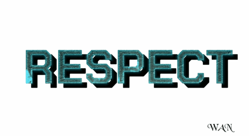Respect Word in Blue