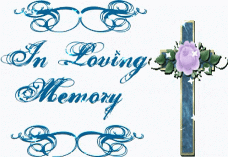 Rest In Peace In Loving Memory Glitters Flower GIF