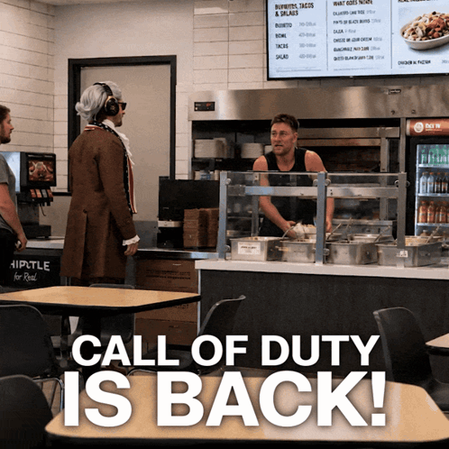 Restaurant Sign Says Call of Duty Is Back