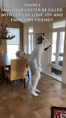 Resurrection Easter Bunny Happy Dance Meme GIF