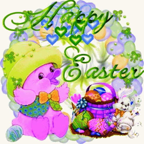 Resurrection Sunday Pink Baby Animal GIF