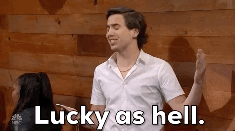 Retro Dude Hairstyle Lucky As Hell GIF