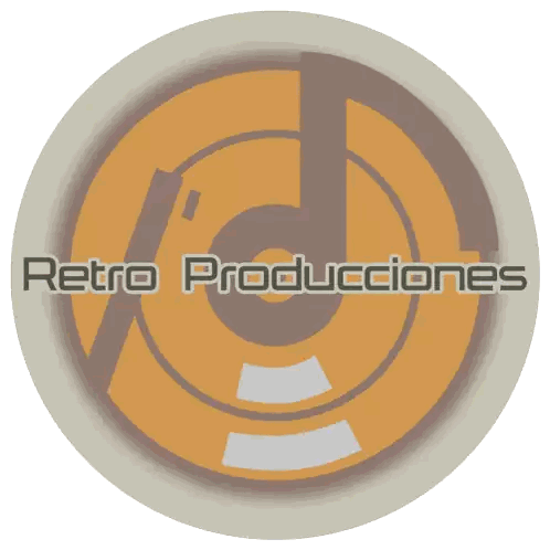 Retro Producciones Logo With Circle and Music Note