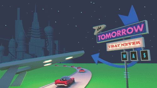 Retro Style Car Animation GIF