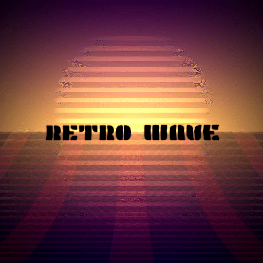 Retro Wave Graphic Art GIF