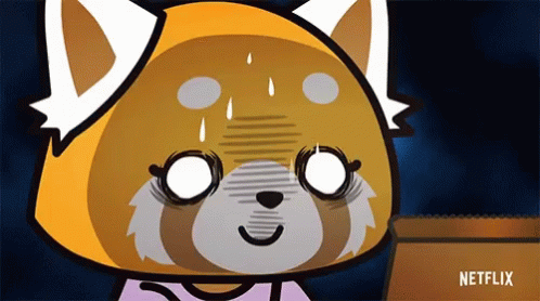 Retsuko Aggretsuko Nervous Sweating GIF