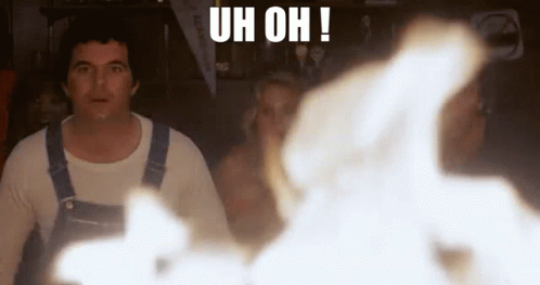 Revenge Of The Nerds Uh Oh Fire GIF