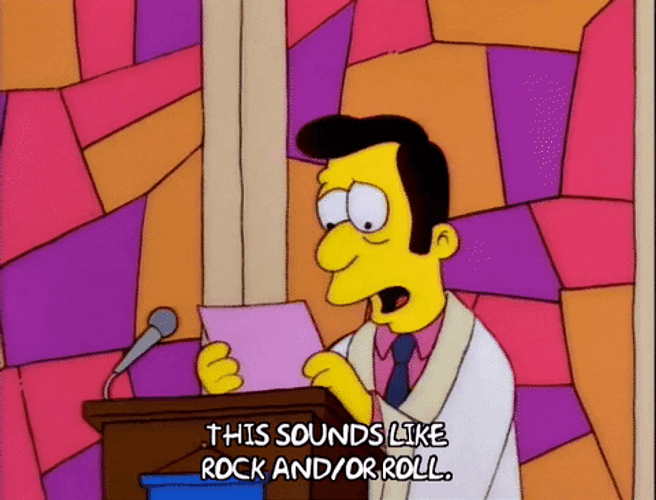 Reverend Lovejoy Rock And Roll GIF