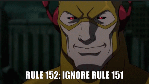 Reverse Flash Ignore Rule 151 Meme GIF