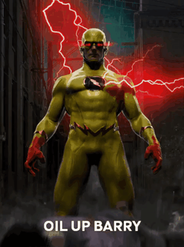 Reverse Flash Oil Up Barry Lightning GIF