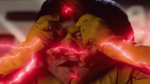 Reverse Flash Ripping Suit Face Reveal GIF