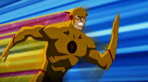 Reverse Flash Travelling Rainbow Traail GIF