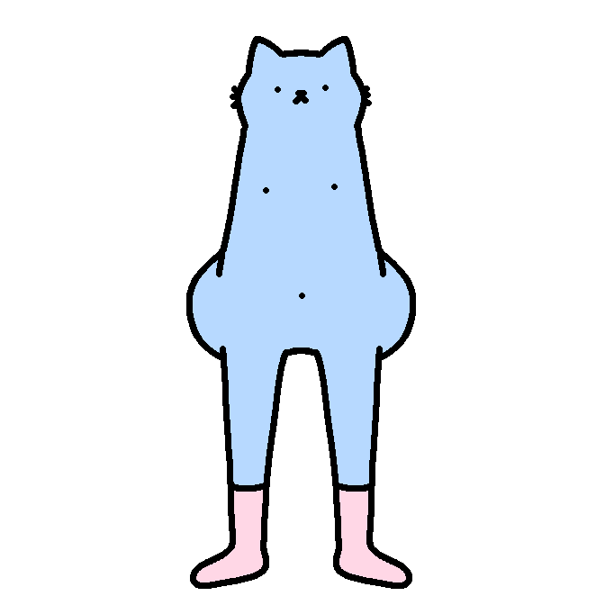 Revolving Armless Blue Cat GIF