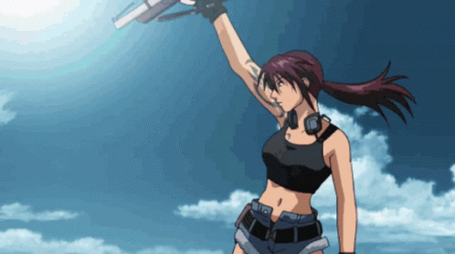 Revy One Arm Shot Explosion GIF
