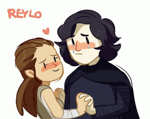 Reylo Rey And Kylo Comic Sticker GIF