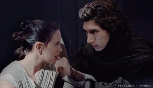 Reylo Rey And Kylo Finger Bite GIF