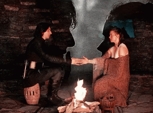 Reylo Rey And Kylo Touching GIF