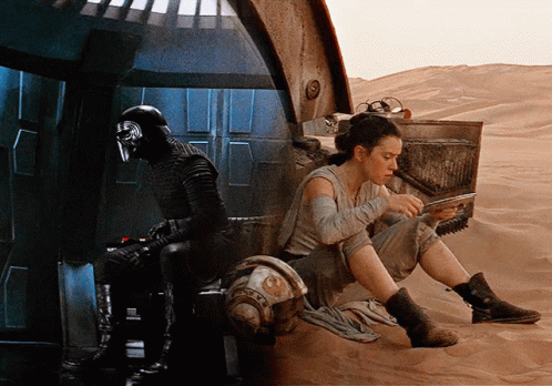 Reylo Rey In Star Wars Eating GIF