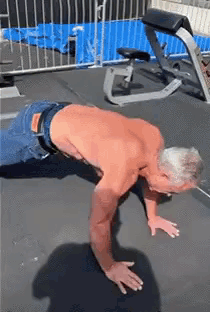 Rfk Doing Push Up Workout GIF