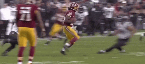 Rg3 Fall Down With Ball GIF