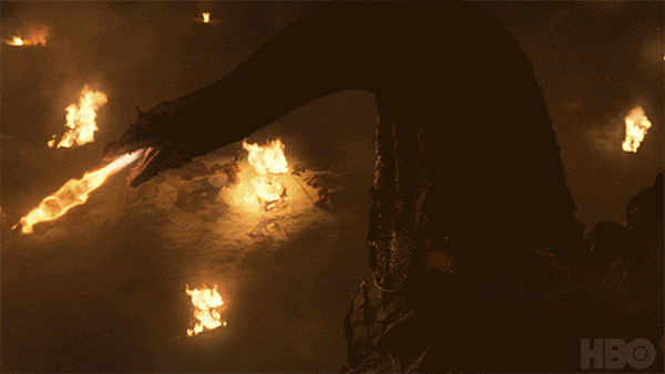 Rhaenys' Dragon Meleys Burning The City GIF