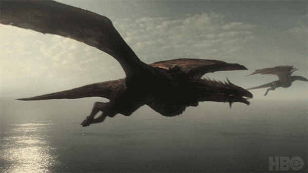 Rhaenys' Dragon Meleys Soaring In Sky GIF
