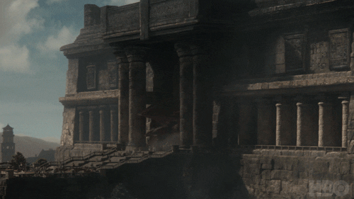 Rhaenys Red Queen Dragon Flying Out GIF