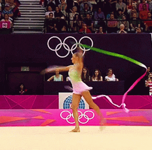 Rhythmic Ribbon Gymnastics Yevgeniya Kanayeva GIF
