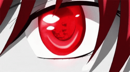 Rias Facing Bloody Red Moon GIF