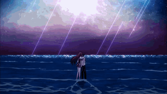 Rias Gremory Ocean Kiss Romantic Epic GIF