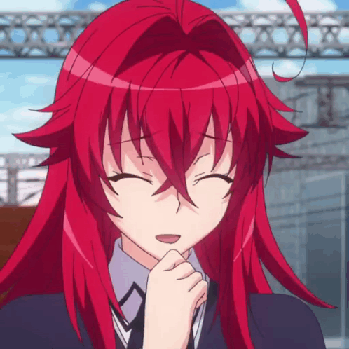 Rias Shows Mischievous Eyes GIF