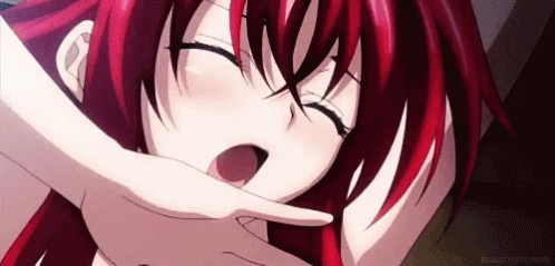 Rias Yawning In The Morning GIF