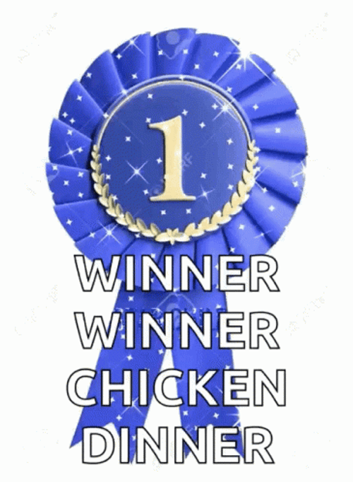 Ribbon For Top 1 Winner Winner Chicken Dinner GIF
