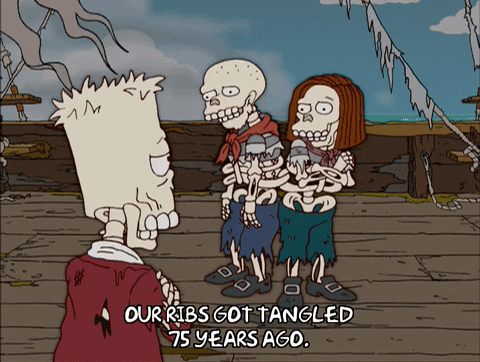 Ribs Got Tangled The Simpsons GIF