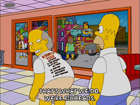 Ribs Head Homer Simpson GIF