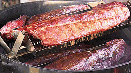 Ribs on Grill with Ribs Text