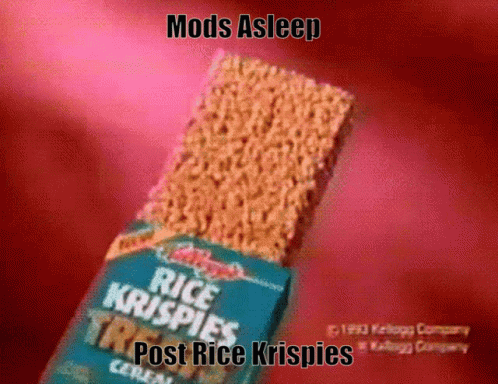 Rice Krispies Box Saying Mods Asleep Post Rice Krispies