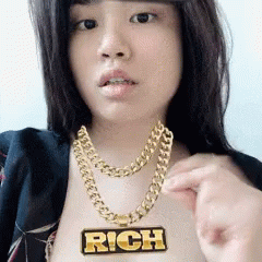 Rich Girl Falling Money Filter GIF
