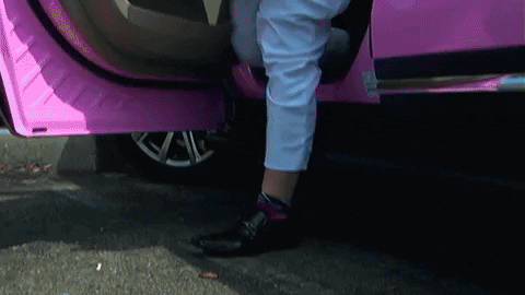 Rich Old Man Comes Out From Fancy Car GIF