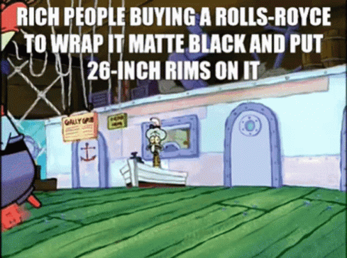 Rich People Buying Matte Black Rolls Royce GIF