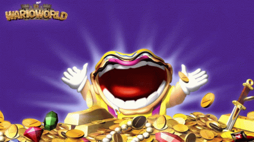 Rich Wario Laughing GIF